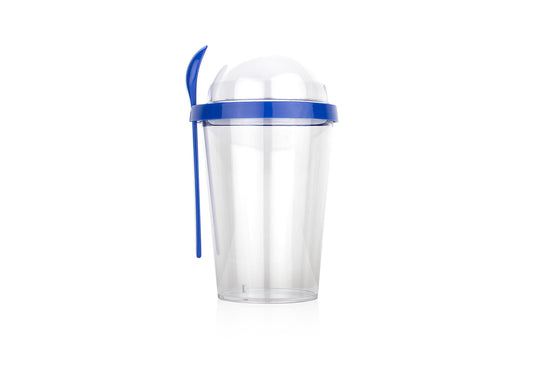 Vaso Plastico Buck 450 ml / 15 Oz - Transparente / Azul