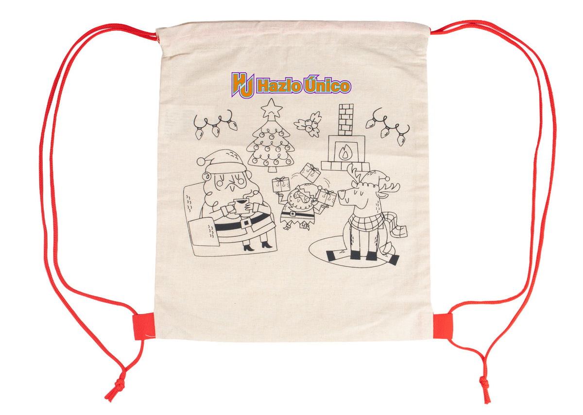 Bolsa para colorear Santa