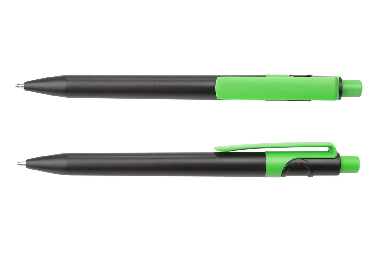 Bolígrafo Siena Negro - Verde Limón