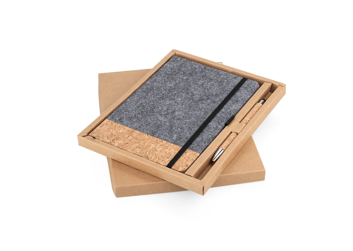 Libreta Page con Bolígrafo - Gris