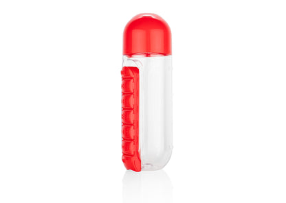 Botella con Pastillero Albus 750 ml / 25 Oz - Rojo