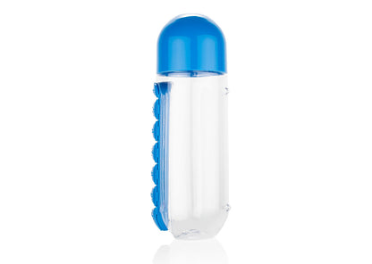 Botella con Pastillero Albus 750 ml / 25 Oz - Azul Rey