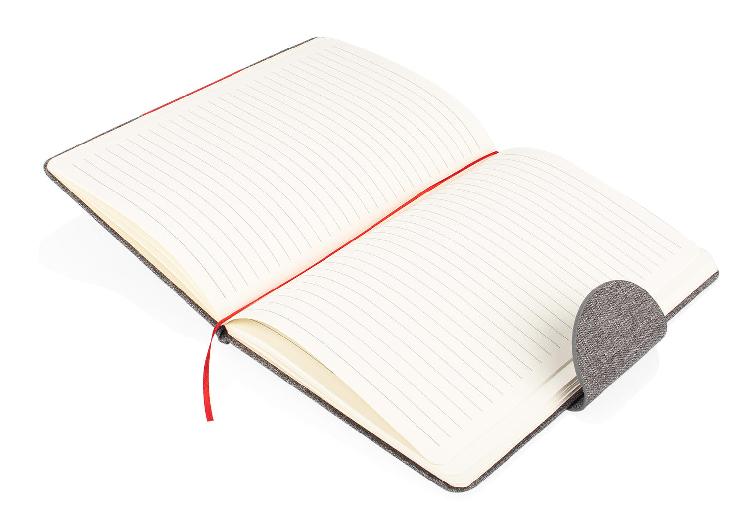 Libreta Galilei - Gris Claro / Rojo
