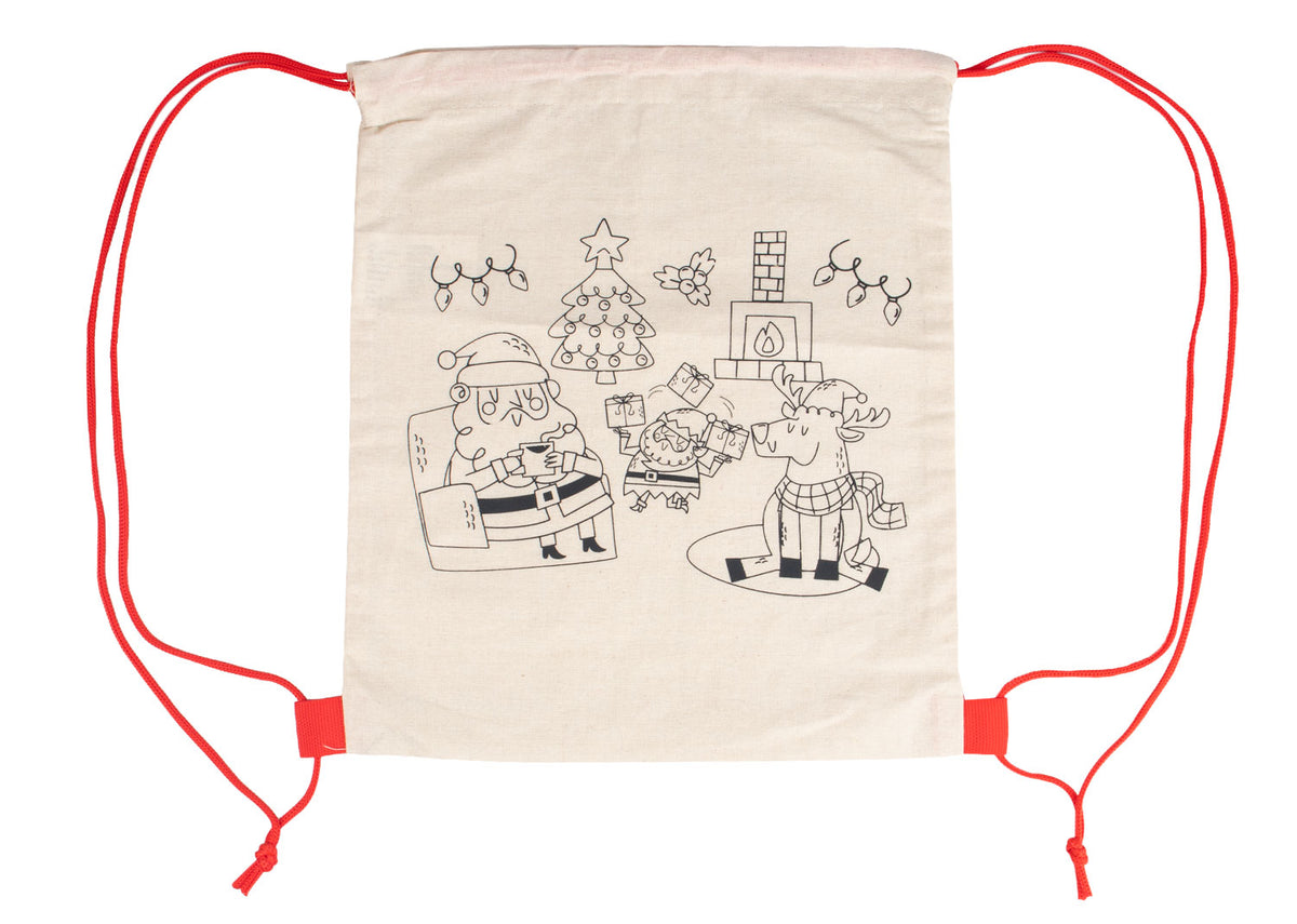 Bolsa para colorear Santa