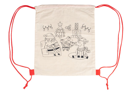 Bolsa para colorear Santa
