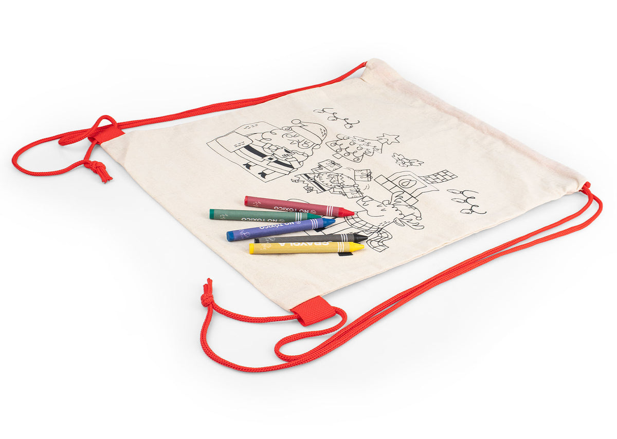 Bolsa para colorear Santa