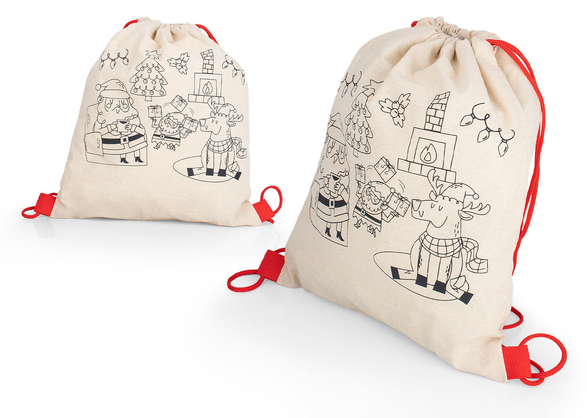 Bolsa para colorear Santa
