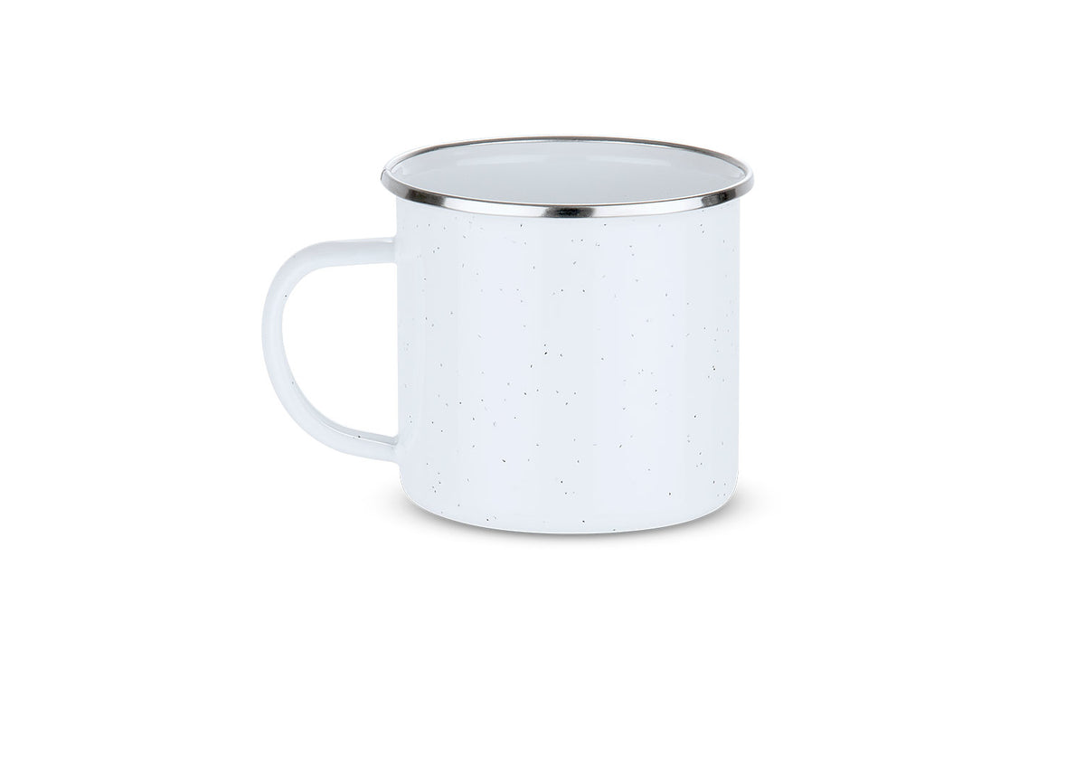 Taza Esmaltada Galaxy 400 ml / 13 Oz - Blanco