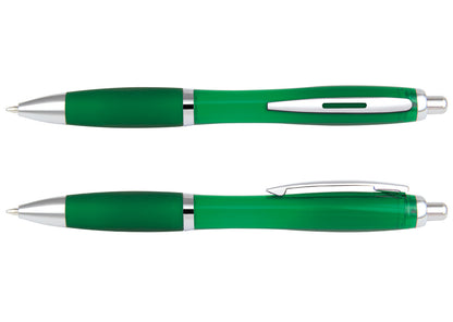 Bolígrafo Manchester Transparente - Verde Esmeralda