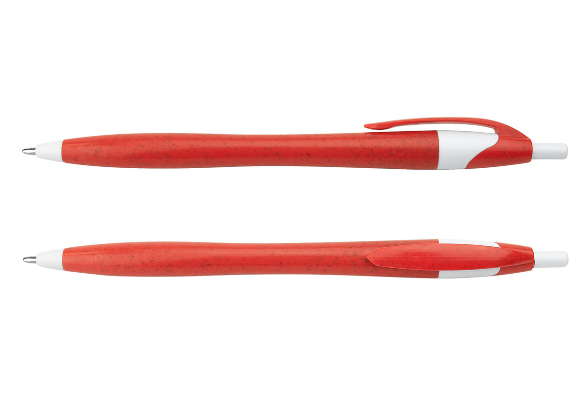 Bolígrafo Deli Paja de Trigo - Rojo