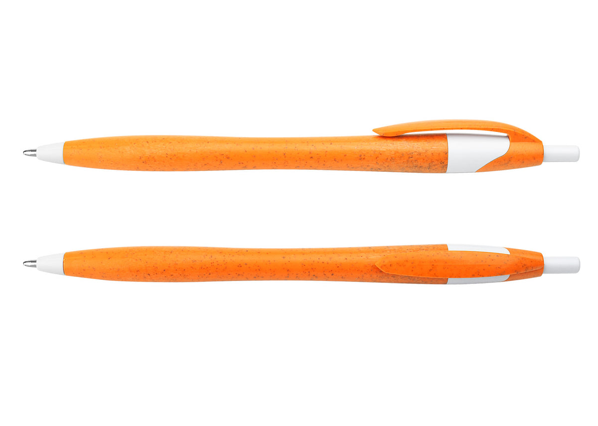 Bolígrafo Deli Paja de Trigo - Naranja