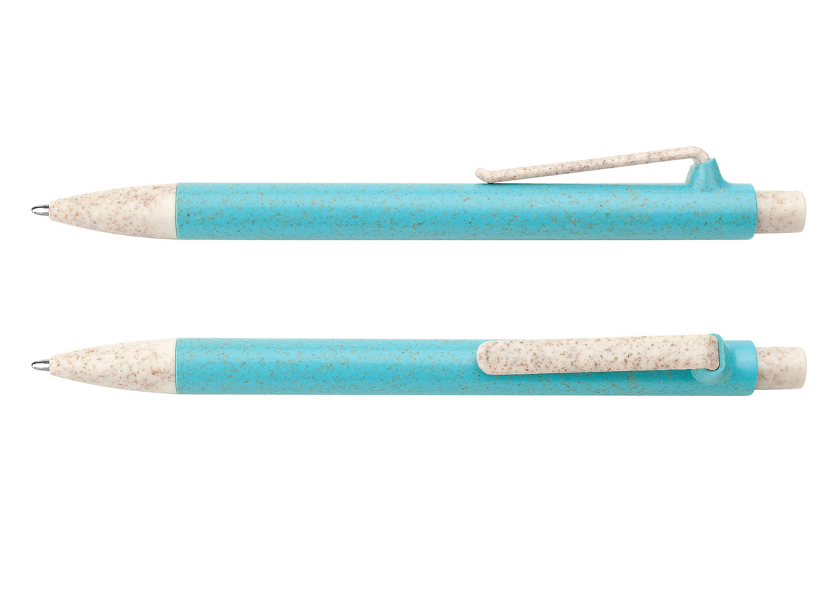 Bolígrafo Suecia Paja Trigo - Azul Claro