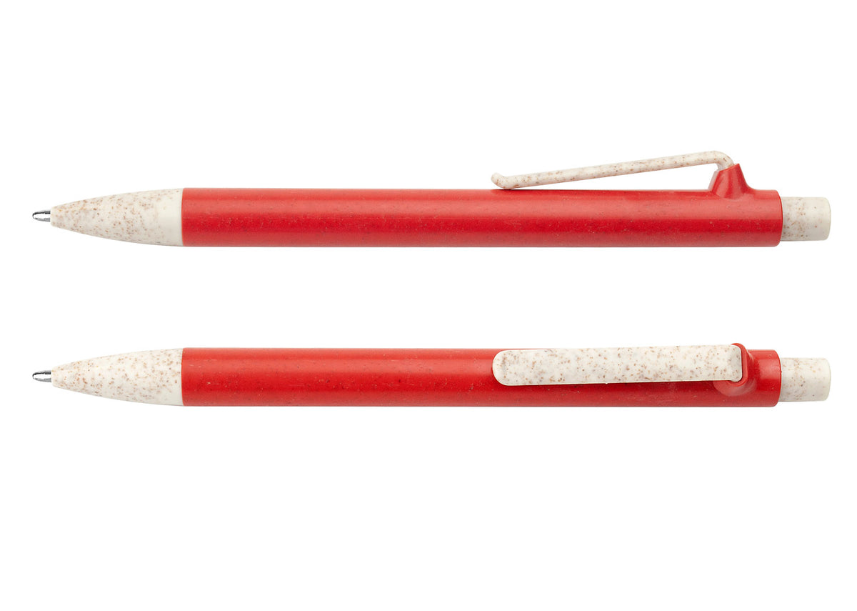 Bolígrafo Suecia Paja Trigo - Rojo