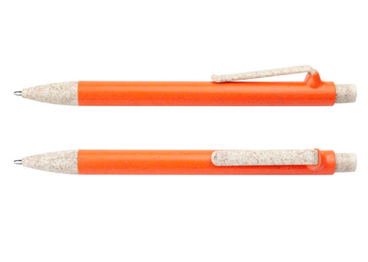Bolígrafo Suecia Paja Trigo - Naranja