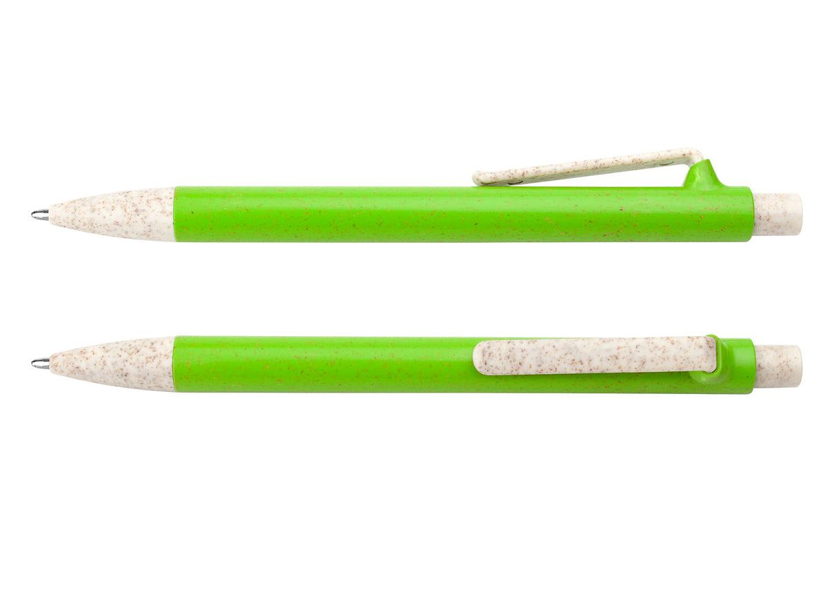 Bolígrafo Suecia Paja Trigo - Verde Limón