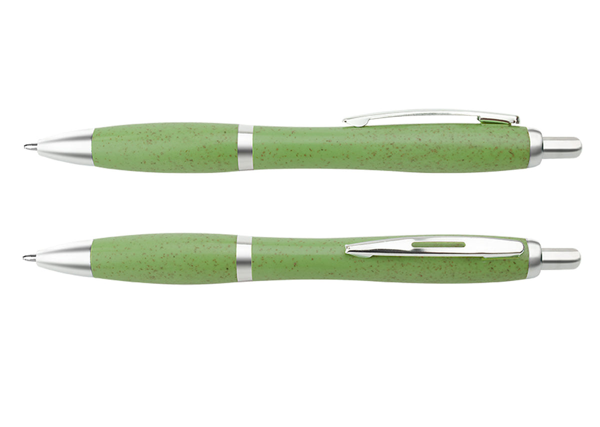 Bolígrafo Manchester Paja de Trigo - Verde Limón