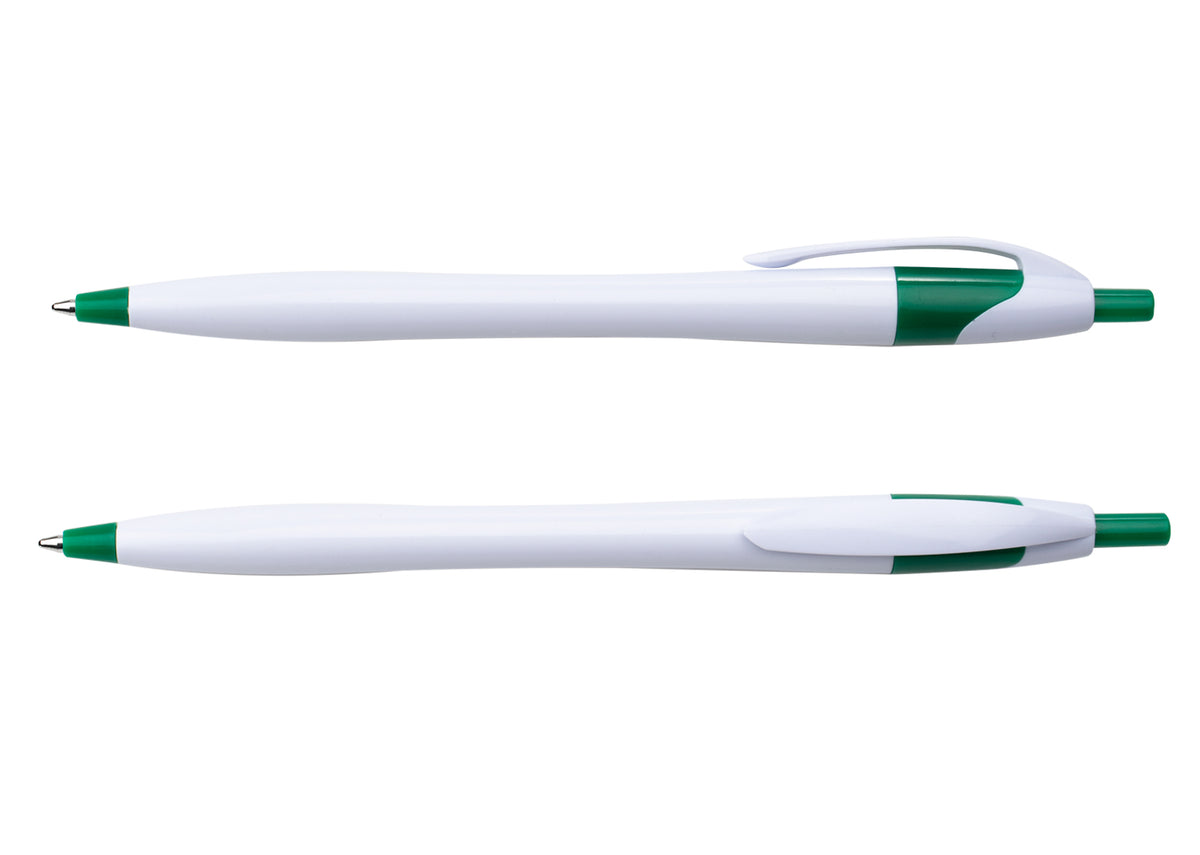 Bolígrafo Deli Blanco - Verde Esmeralda