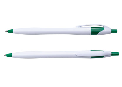 Bolígrafo Deli Blanco - Verde Esmeralda