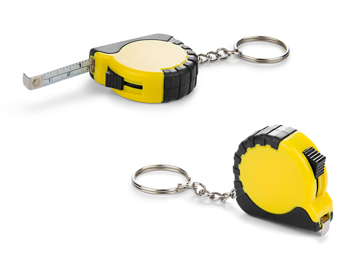 Llavero Mini Flexómetro de Bolsillo - Amarillo