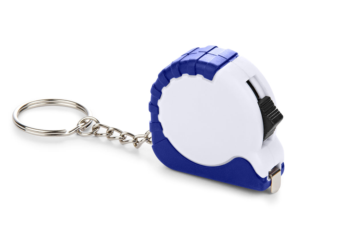 Llavero Mini Flexómetro de Bolsillo - Blanco / Azul