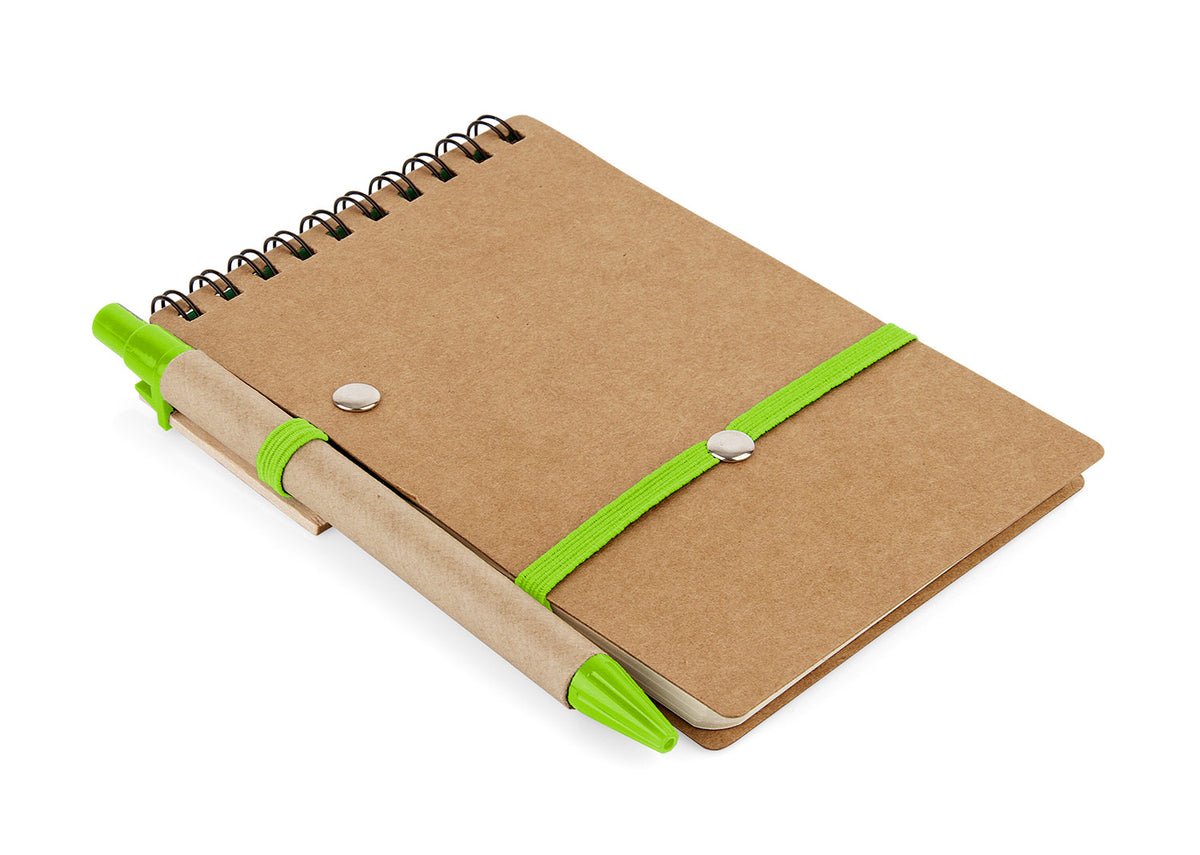 Eco Book con Bolígrafo - Verde Esmeralda