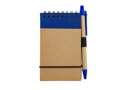 Libreta Ecológica con Bolígrafo - Azul Oscuro
