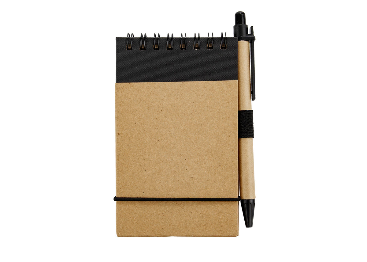 Libreta Ecológica con Bolígrafo - Negro
