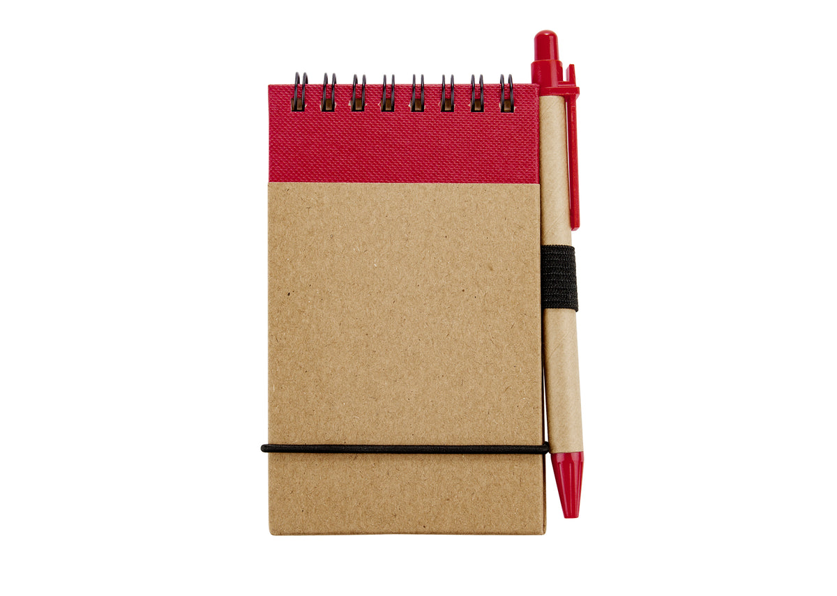 Libreta Ecológica con Bolígrafo - Rojo