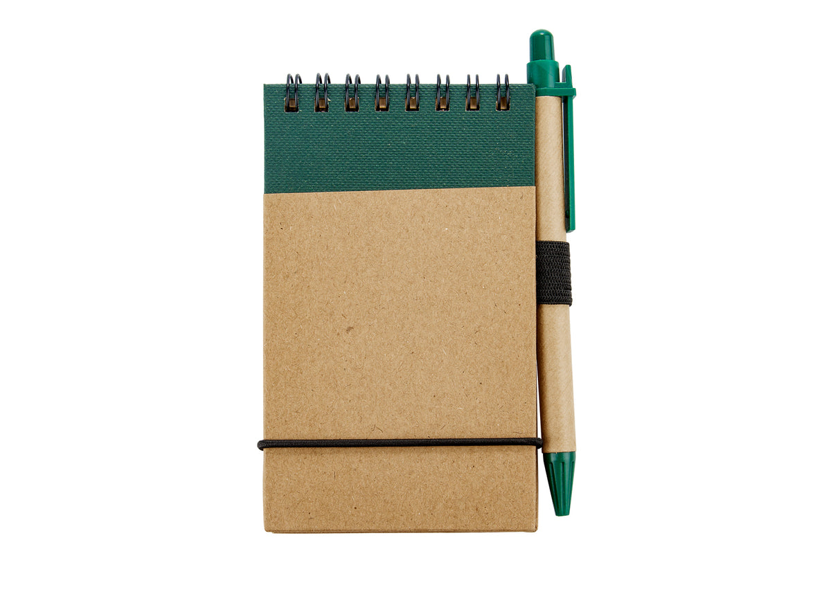 Libreta Ecológica con Bolígrafo - Verde Oscuro