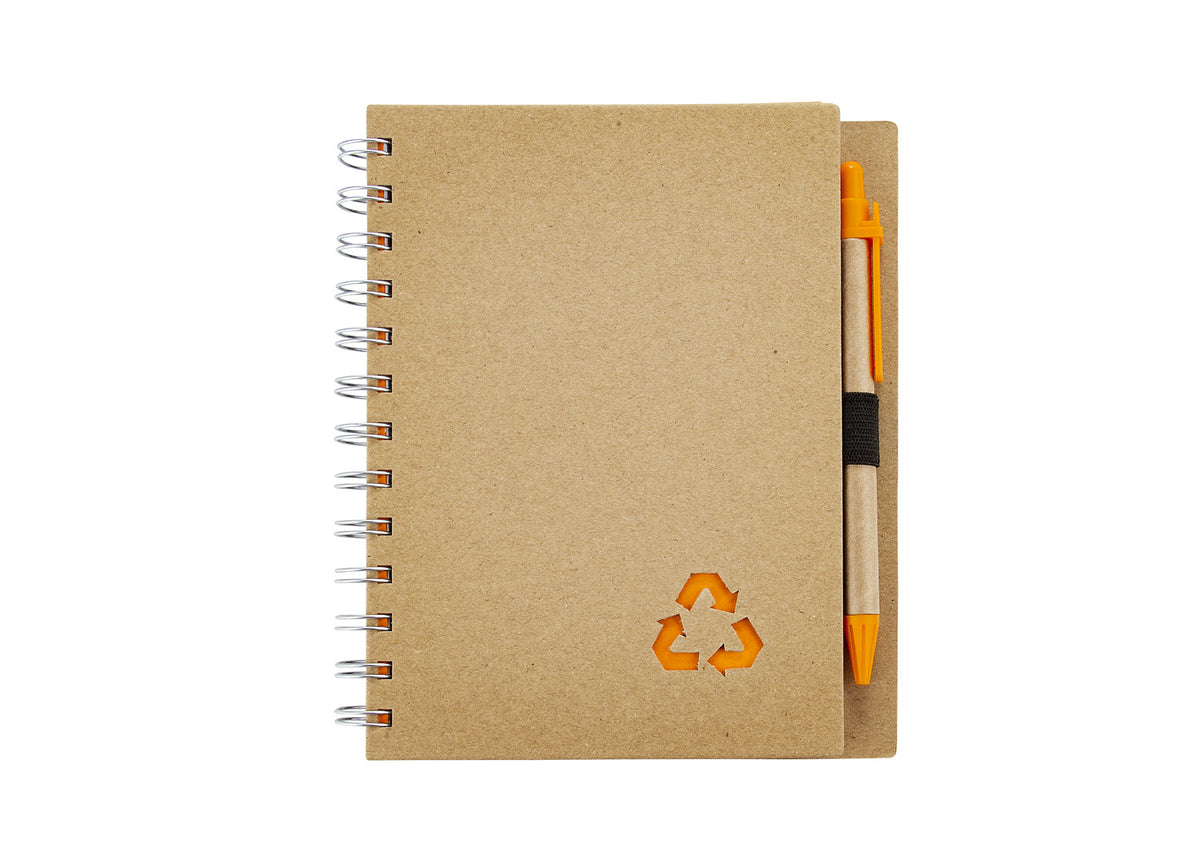 Cuaderno con Bolígrafo - Naranja