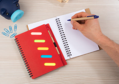 Libreta Rainbow con Bolígrafo - Rojo