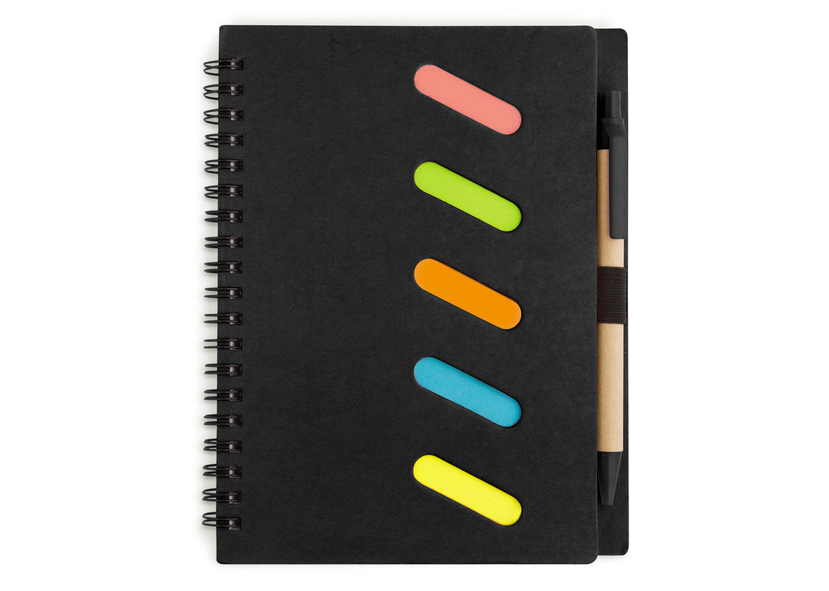 Libreta Rainbow con Bolígrafo - Negro