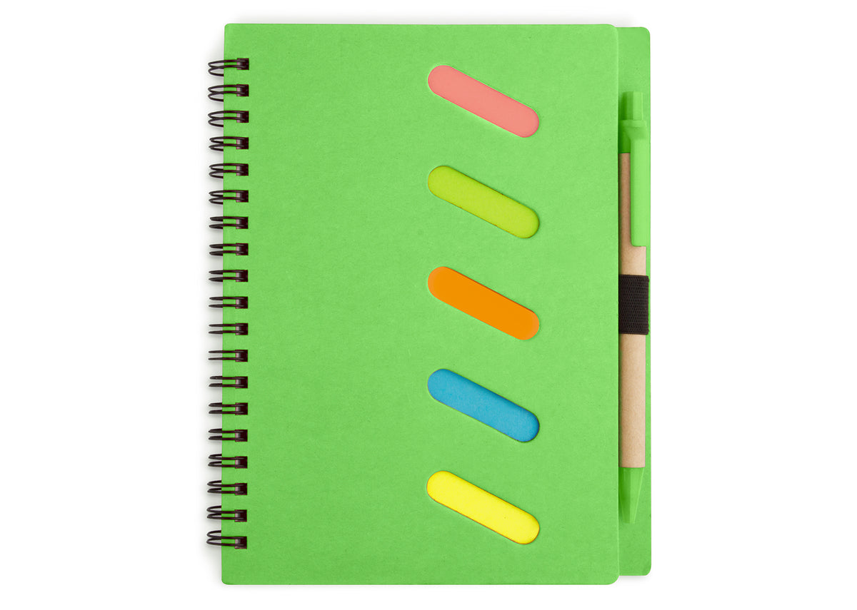 Libreta Rainbow con Bolígrafo - Verde Limón