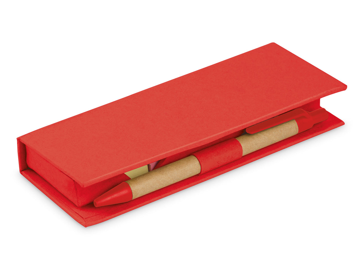 Memo Slim con Bolígrafo - Rojo