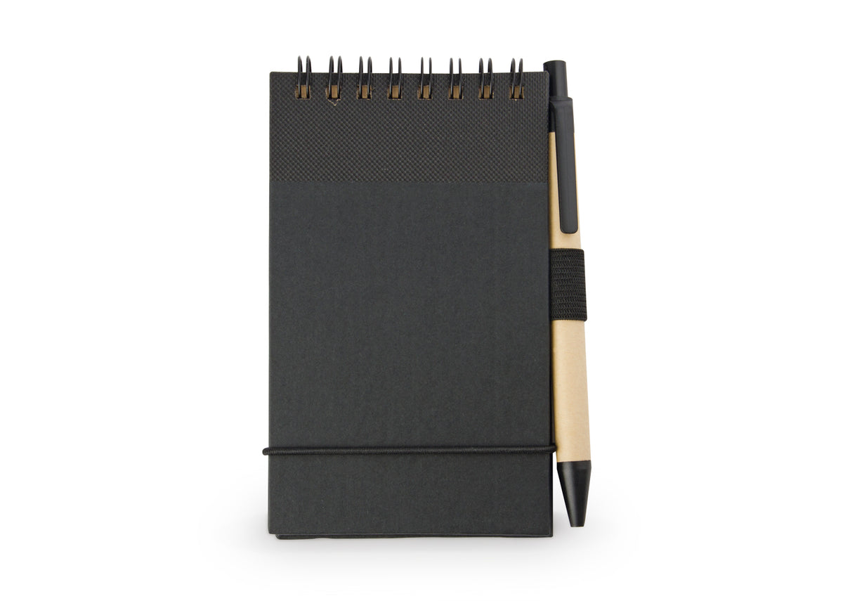 Libreta Clip con Bolígrafo - Negro