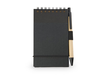Libreta Clip con Bolígrafo - Negro