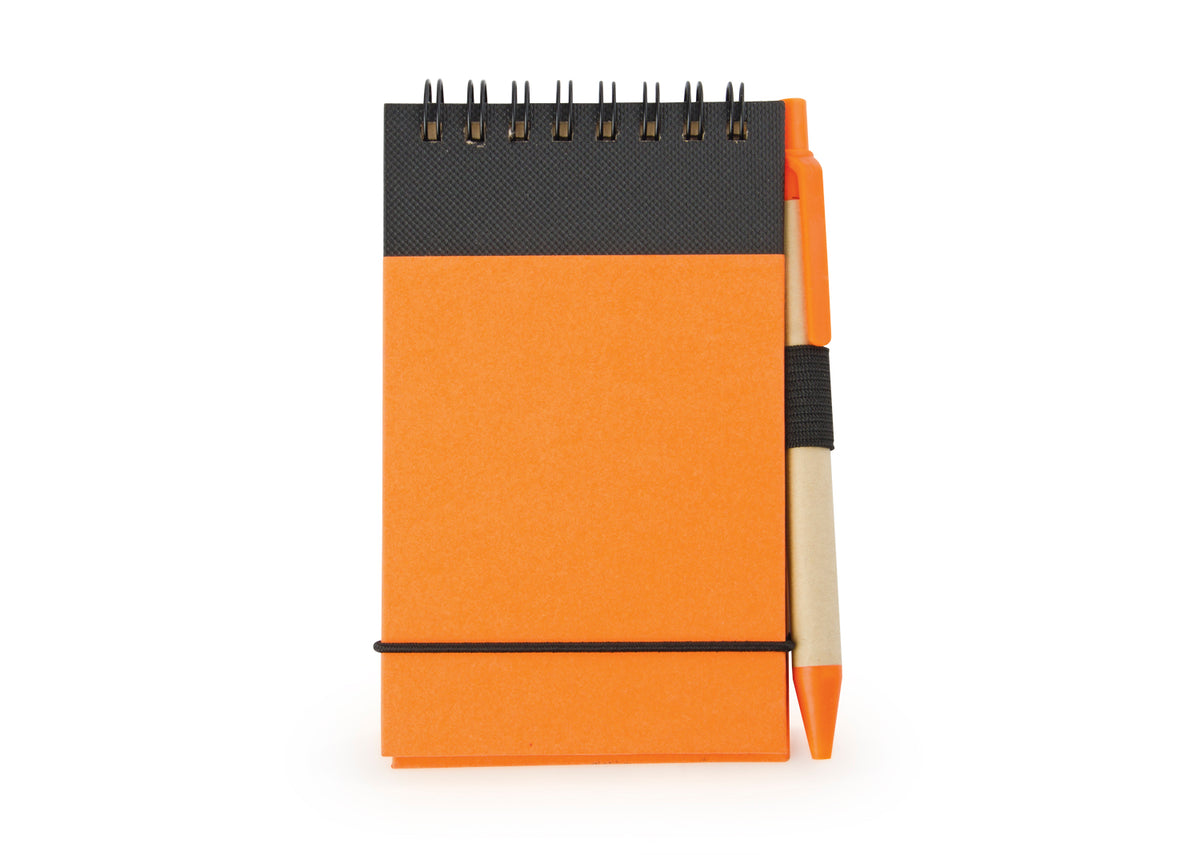 Libreta Clip con Bolígrafo - Naranja