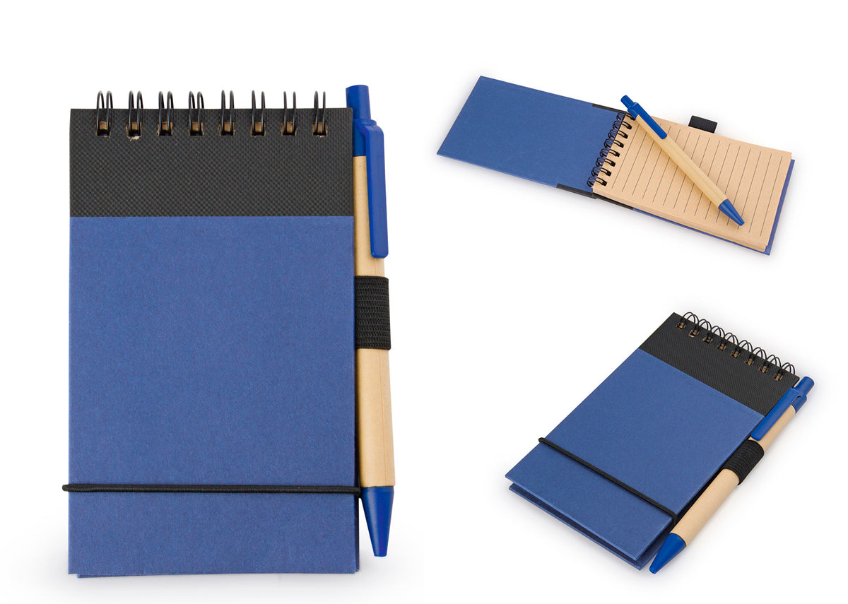 Libreta Clip con Bolígrafo - Azul Rey