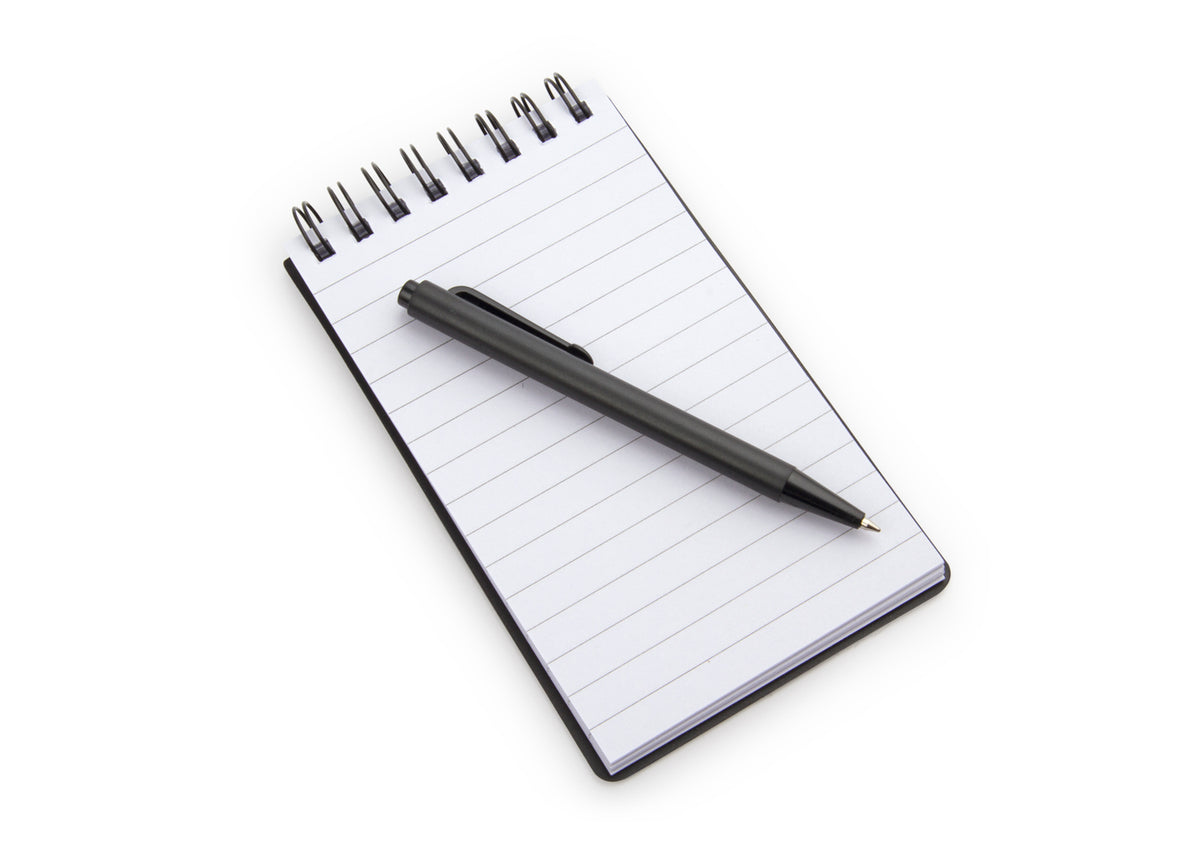 Libreta Slim con Bolígrafo - Negro
