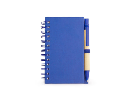 Cuaderno Ecológico Doble "O" con Bolígrafo - Azul Rey