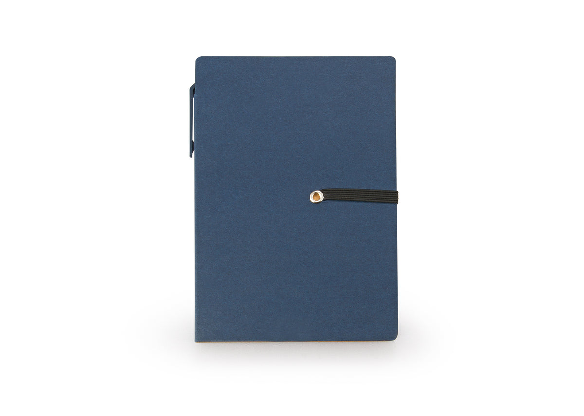 Libreta Ecológica Memo Sticky con Bolígrafo - Azul Oscuro