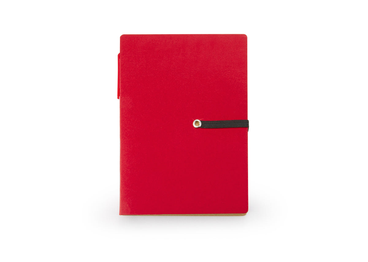 Libreta Ecológica Memo Sticky con Bolígrafo - Rojo