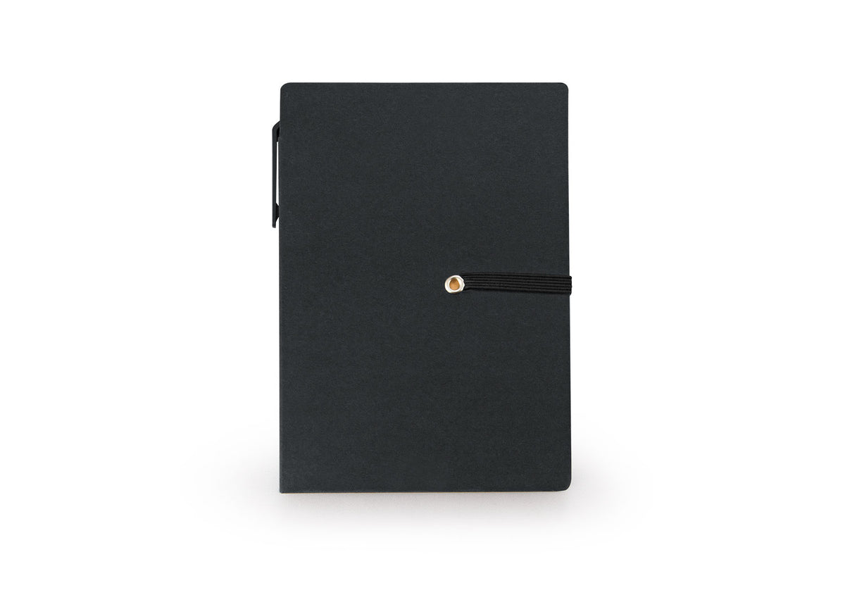 Libreta Ecológica Memo Sticky con Bolígrafo - Negro