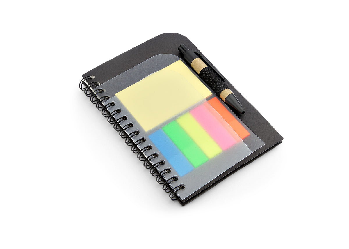 Libreta Elemental con Bolígrafo - Negro