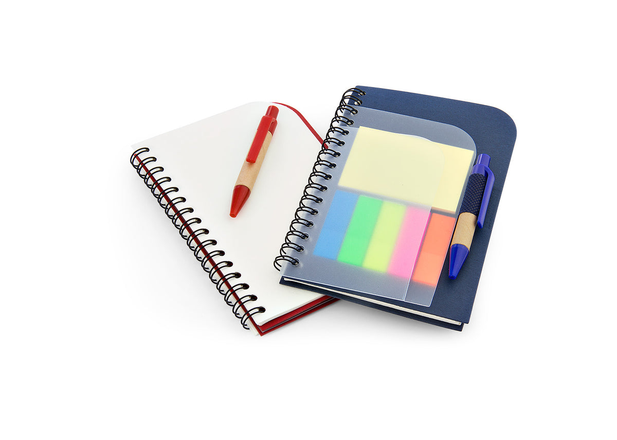 Libreta Elemental con Bolígrafo - Azul Oscuro