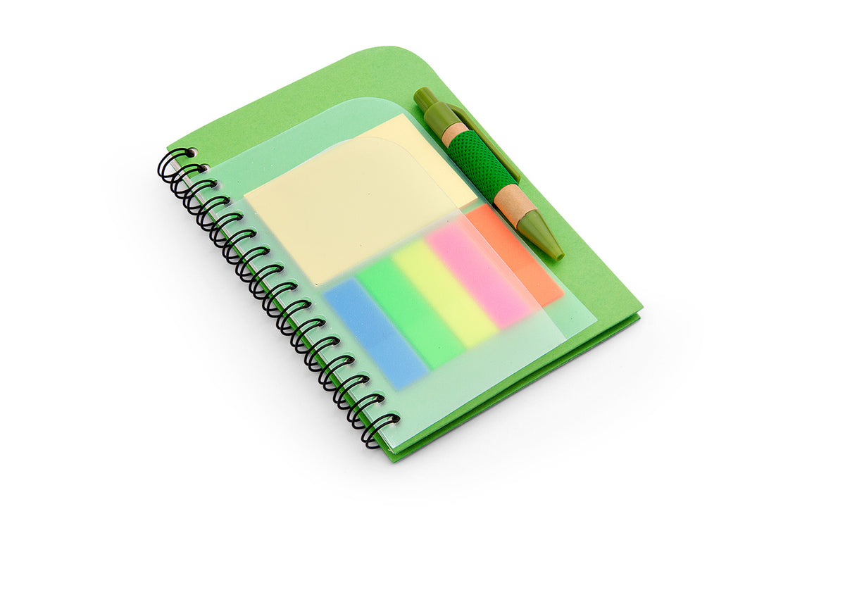 Libreta Elemental con Bolígrafo - Verde Limón