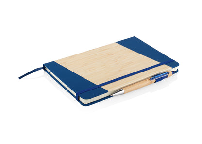 Libreta Bambú Journey con Bolígrafo - Azul Rey
