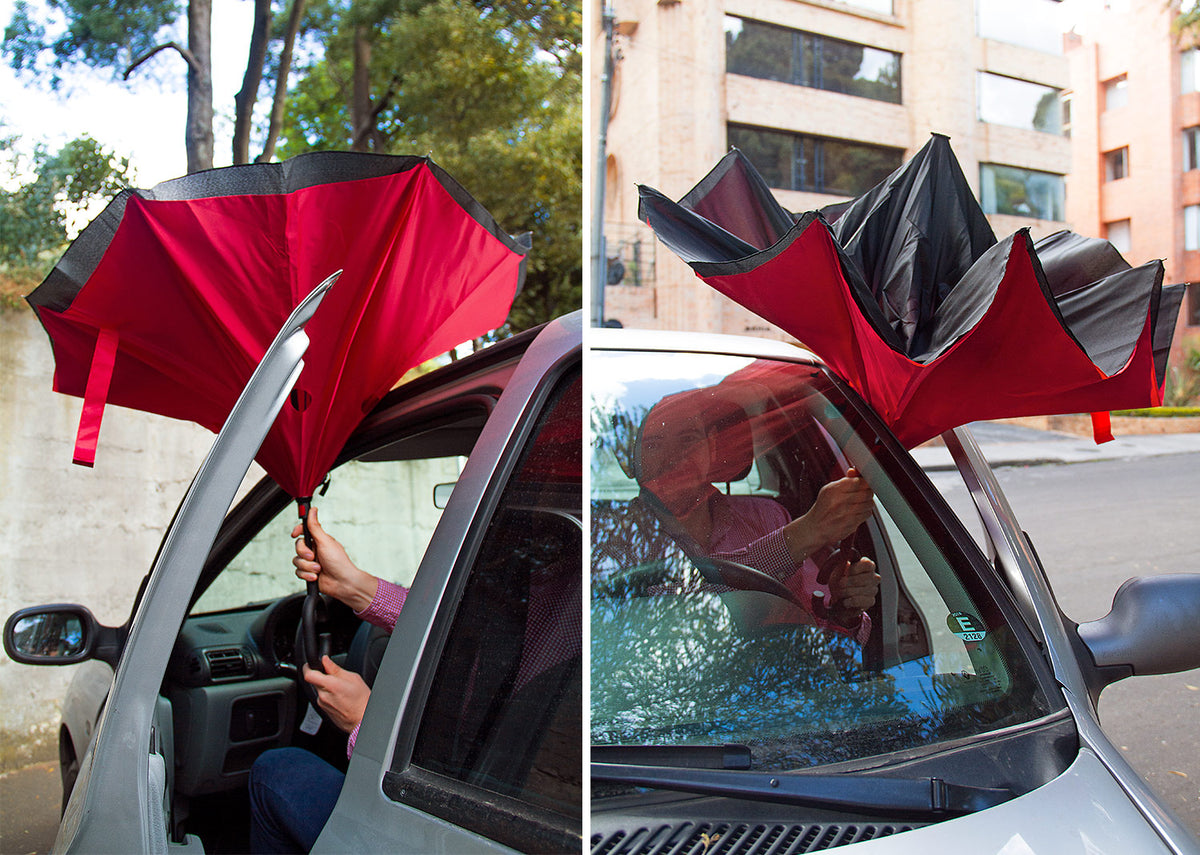 Paraguas 23" Reversible Urano - Negro / Rojo