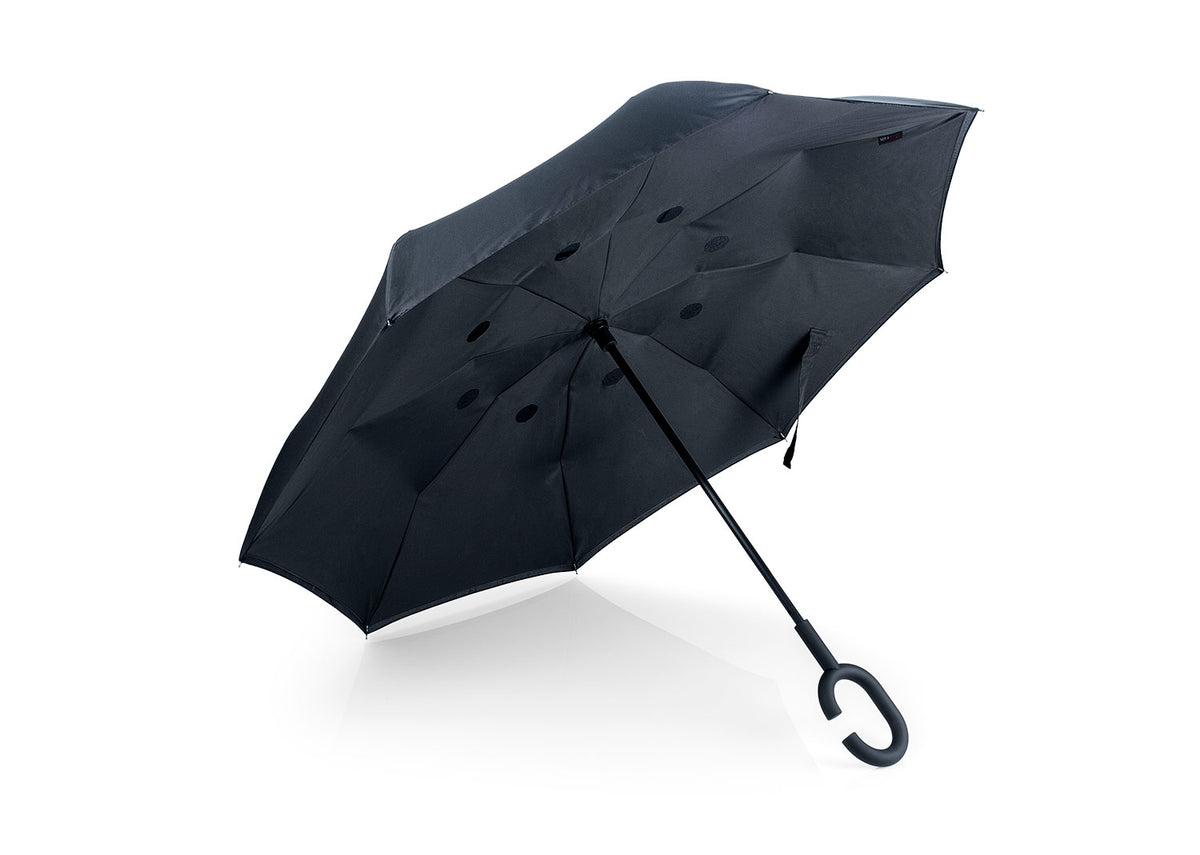 Paraguas 23" Reversible Urano - Negro / Negro