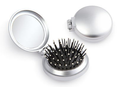 Espejo y Cepillo Beauty - Plateado